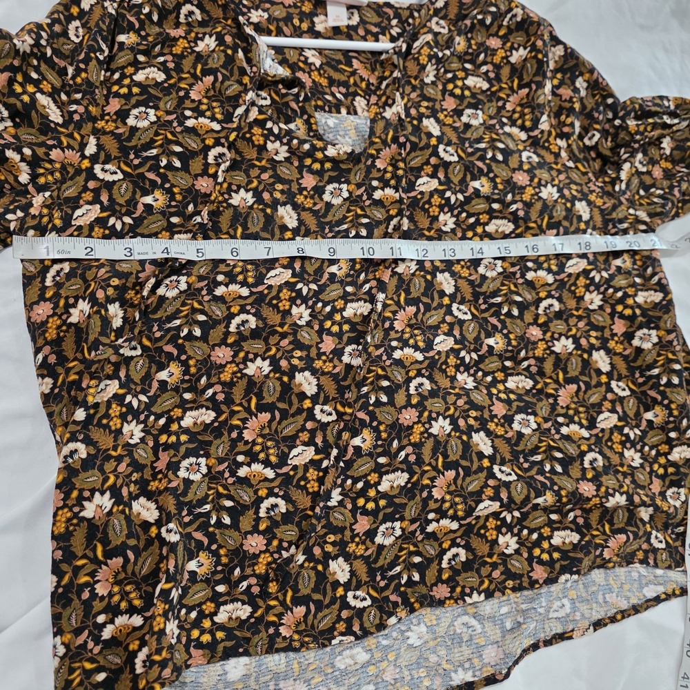 Knox Rose Womens Floral Top Size Medium Cottage Boho - Picture 6 of 7